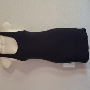 Splendid Ribbed Cotton Black Tank Dress Small Stretchy